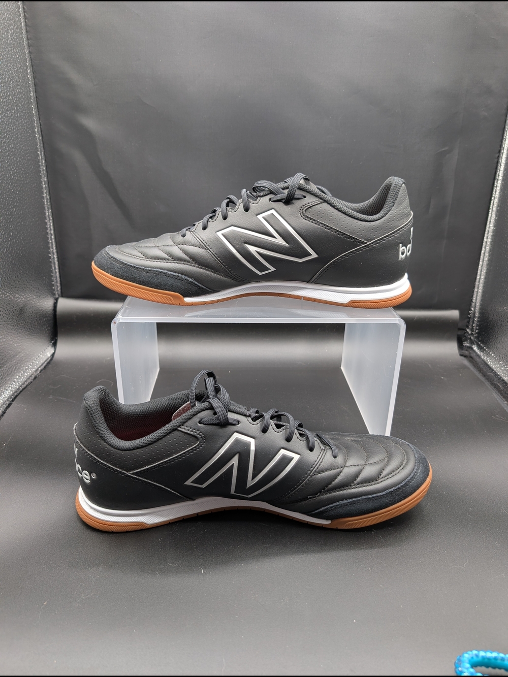 New Balance Men’s Black Indoor Soccer Shoes with Gum Sole NWOT